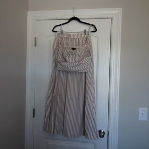 NWT J Crew Skirt/Top Set Striped
